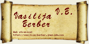 Vasilija Berber vizit kartica